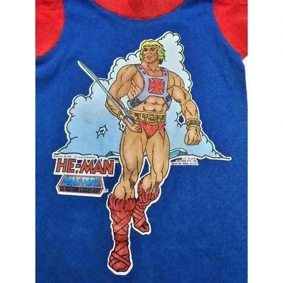 Vintage 1983 Top Half By Tropix Boy's Size 2 Heman Masters of the Universe Shirt - Picture 2 of 6